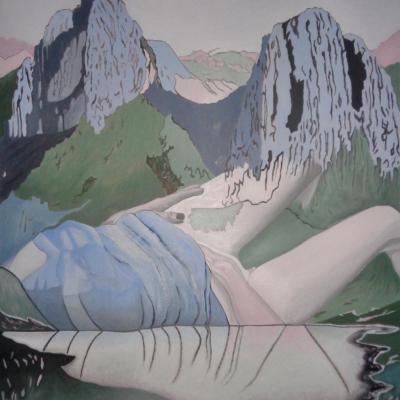 Femmes montagnes (huile sur toile 130x95)