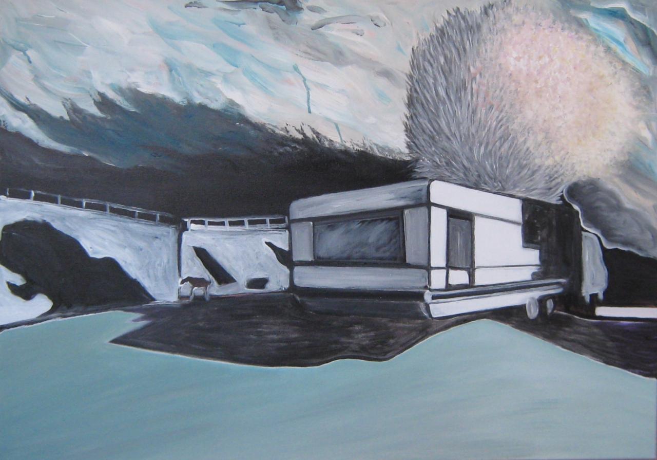 Caravane (acrylique sur toile 100x70)