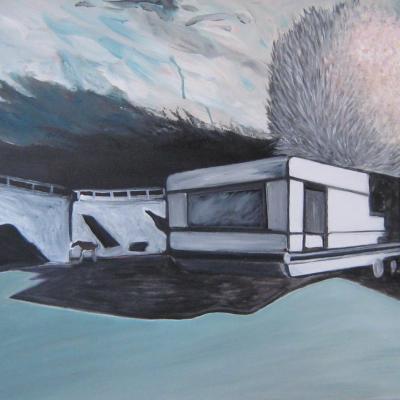 Caravane (acrylique sur toile 100x70)